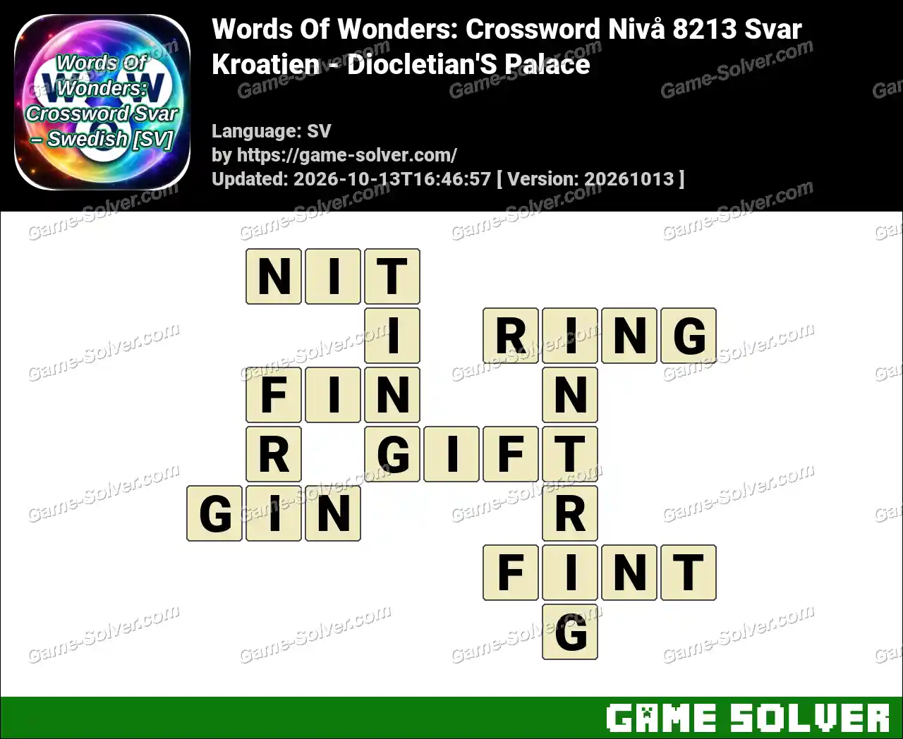 Words Of Wonders: Crossword Nivå 8213 Svar – Kroatien – Diocletian’S Palace